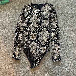 Gold Sequence Bodysuit